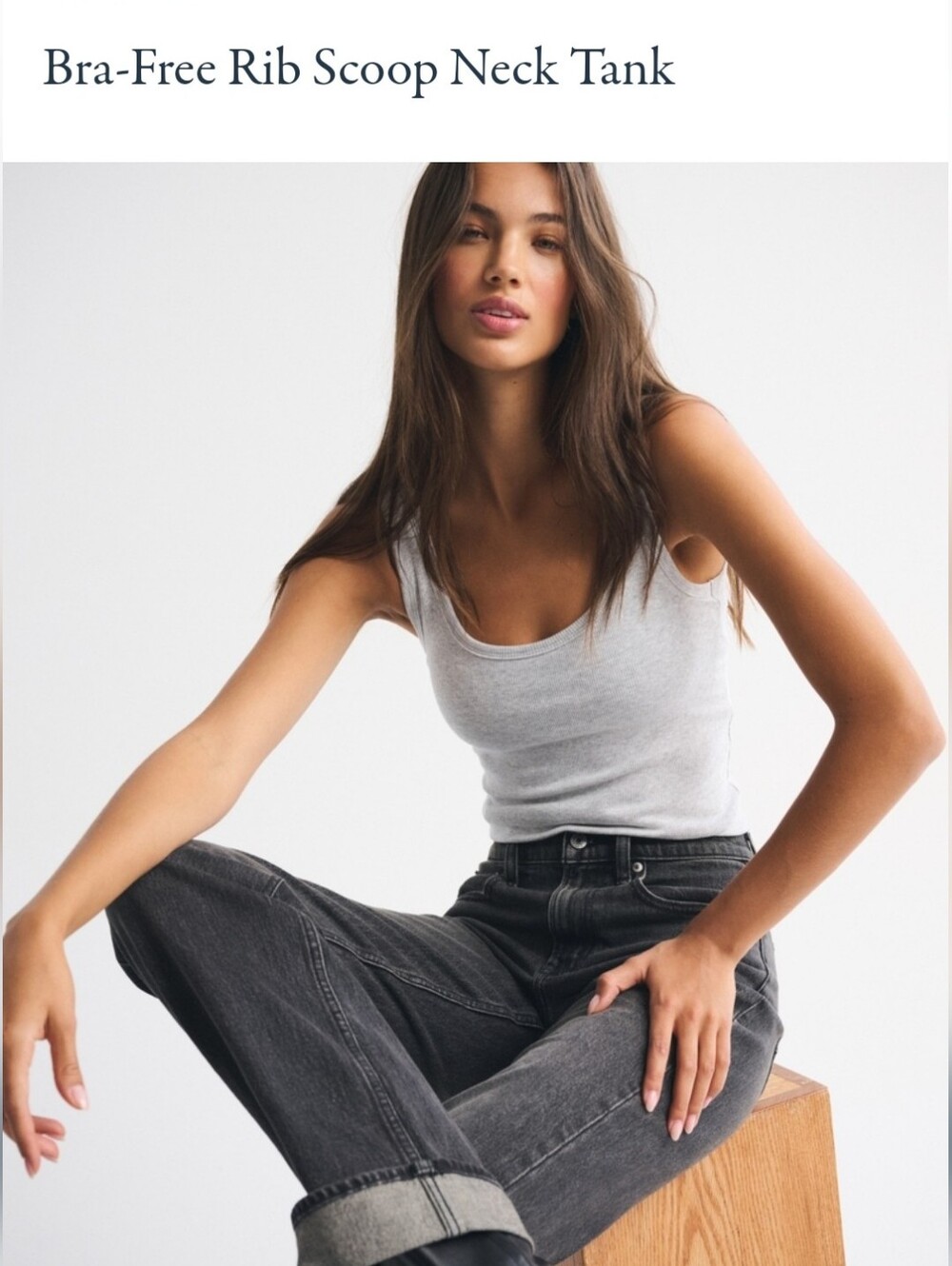 Bra-Free Rib Scoop Neck Tank